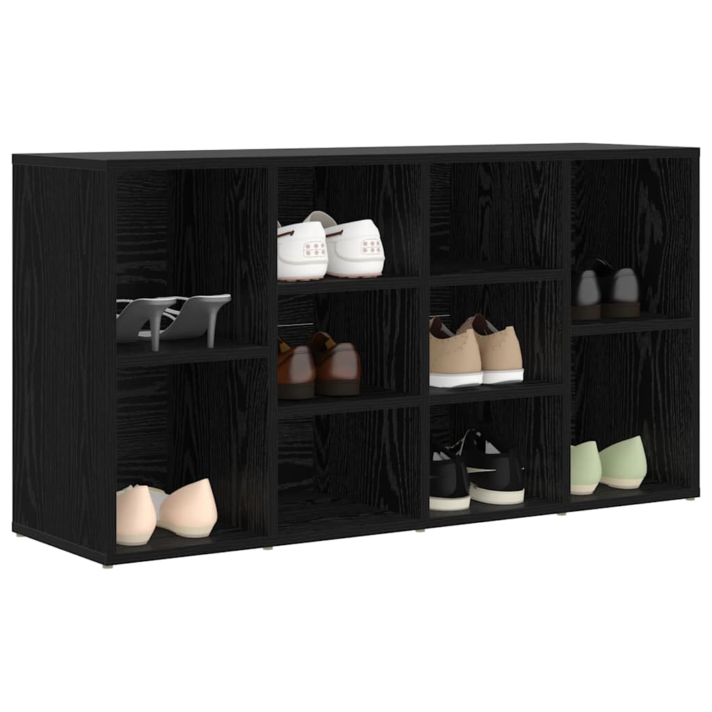 Schuhbank Schwarz Eichen-Optik 103 x 30 x 54.5 cm Holzwerkstoff